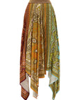 Clemenza Spliced Scarf Silk Skirt Skirts Alèmais