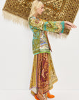 Clemenza Spliced Scarf Silk Skirt Skirts Alèmais