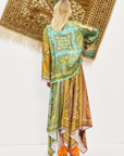 Clemenza Spliced Scarf Silk Skirt Skirts Alèmais