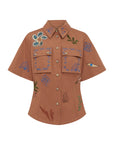Dusty Embroidered Fitted Shirt shirt Alèmais