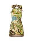 Toucan Tango Halter Mini Dress Dresses ALEMAIS