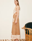Marva Crochet Halter Midi Dress Dresses ALEMAIS
