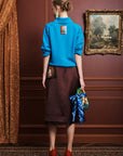 Claudia Azure Knit Polo jacket Alèmais