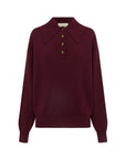 Claudia Plum Knit Polo jacket Alèmais