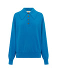 Claudia Azure Knit Polo jacket Alèmais