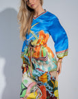 Lucky Pace Silk Midi Dress Dresses Alèmais