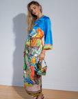 Lucky Pace Silk Midi Dress Dresses Alèmais