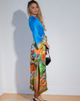 Lucky Pace Silk Midi Dress Dresses Alèmais