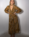 Samantha Lace Gown - Vintage Leopard Dresses SPELL
