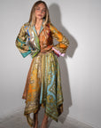 Clemenza Spliced Scarf Silk Skirt Skirts Alèmais