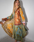 Clemenza Spliced Scarf Silk Skirt Skirts Alèmais