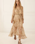 Damask Button Through Gown