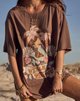 Villa Tropic Oversized Biker Tee shirt SPELL