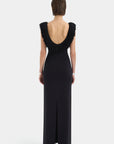 Marcelline Fringe Scoop Back Gown Dresses SIR.