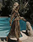 Samantha Lace Gown - Vintage Leopard Dresses SPELL