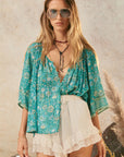 Elysian Short Sleeve Blouse - Jade shirt SPELL