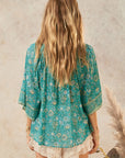 Elysian Short Sleeve Blouse - Jade shirt SPELL