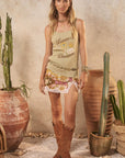 Lovers & Dreamers Lace Mini Skirt - Champagne Peach Skirts SPELL