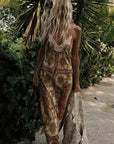 Lovers & Dreamers Strappy Maxi Dress - Champagne Peach Dresses SPELL