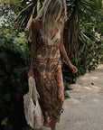 Lovers & Dreamers Strappy Maxi Dress - Champagne Peach Dresses SPELL