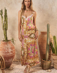 Lovers & Dreamers Strappy Maxi Dress - Champagne Peach Dresses SPELL