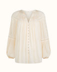 Teodora Blouse - White Smoke shirt SPELL