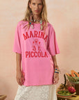 Marina Piccola Oversized Biker Tee - Cosmos Pink shirt SPELL