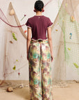 Alémais Bonetta Cropped Tee Burgundy Top Alémais
