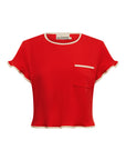 Alémais Bonetta Cropped Tee Red shirt Alémais