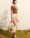 Alémais Josefina Knit Polo Chocolate shirt Alémais