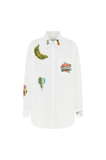 Clam Embroidered Shirt- Preorder