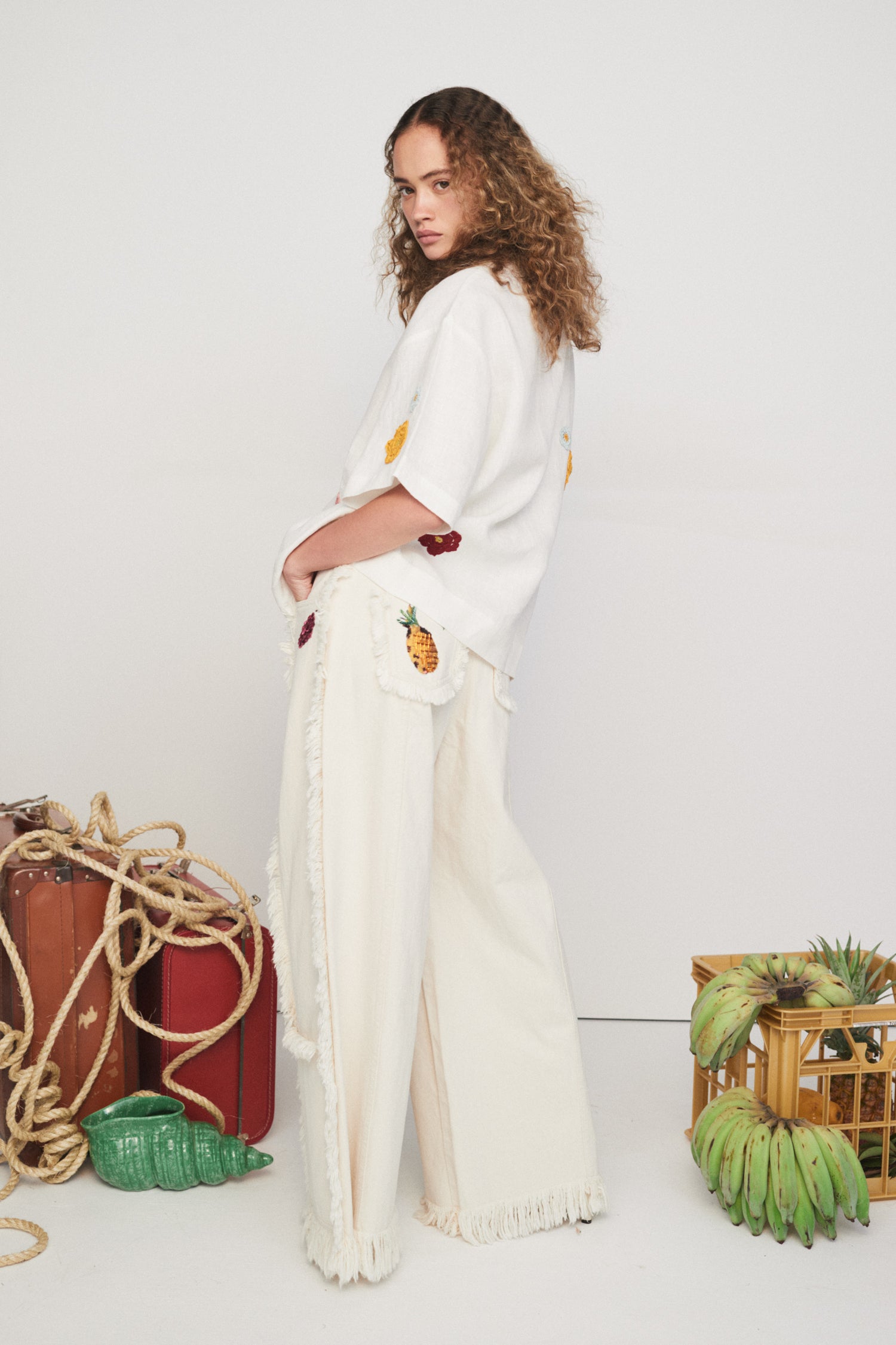 Sylvie Cropped Jean Pants Alèmais   