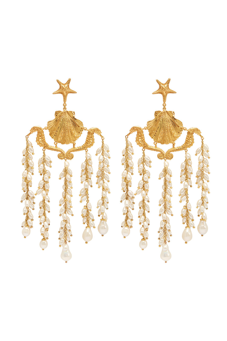 Curio Pearl Chandelier Earrings Earrings Alèmais   