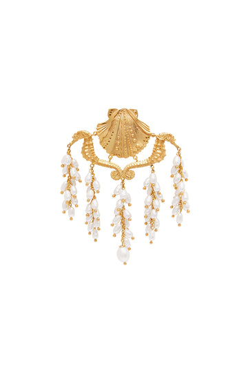 Curio Pearl Chandelier Brooch Brooch Alèmais   