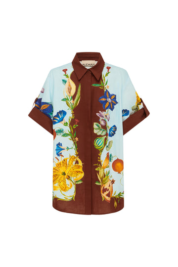 Dahlia Floral Linen Shirt- Preorder shirt Alèmais   