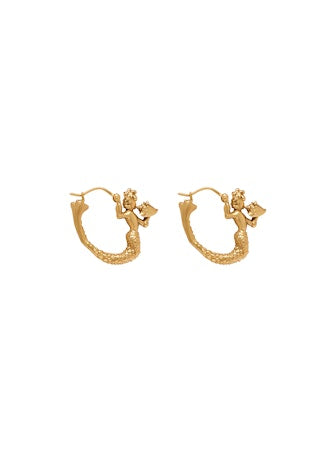 Encanto Merman Hoop Earrings Gold- Preorder Earrings Alèmais   