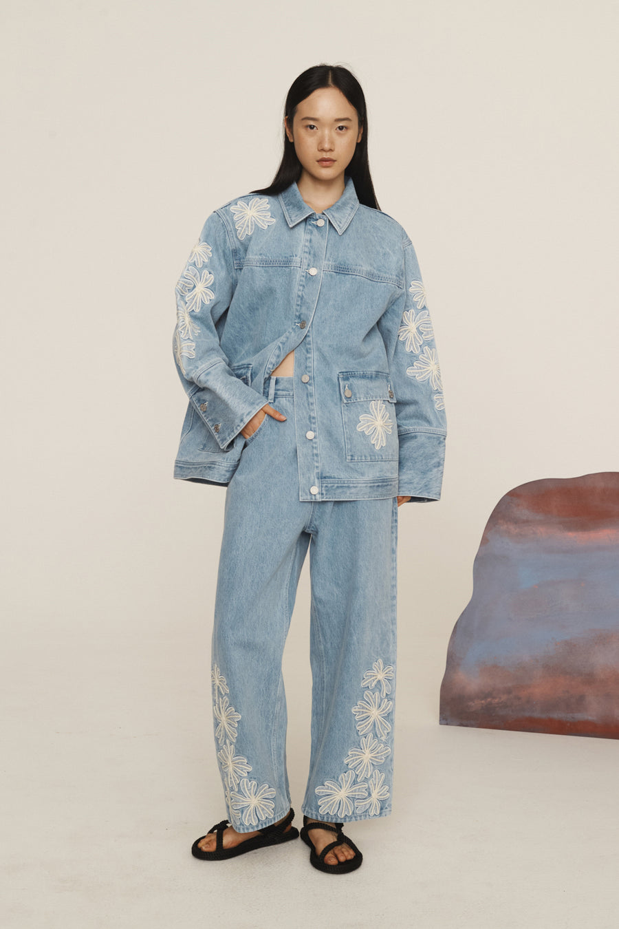 Charlene Denim Jean- Preorder denim jeans Alèmais