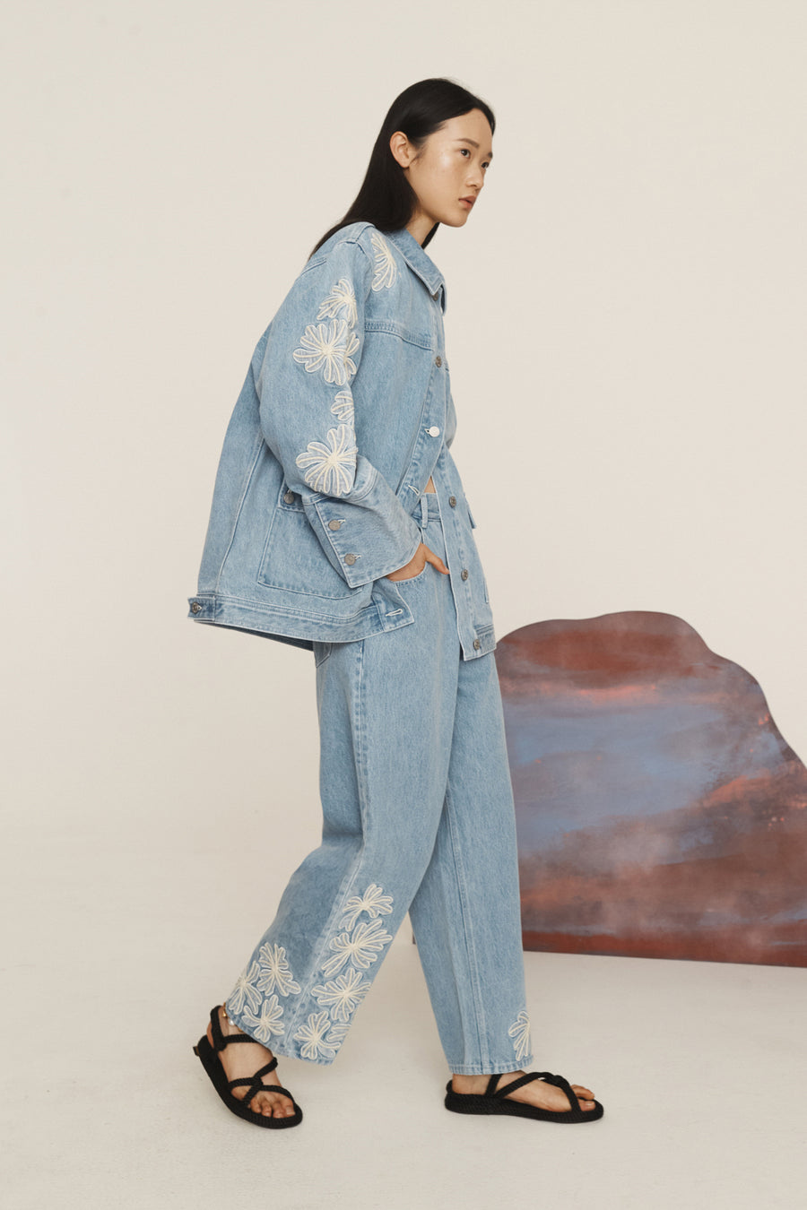 Charlene Denim Jean- Preorder denim jeans Alèmais