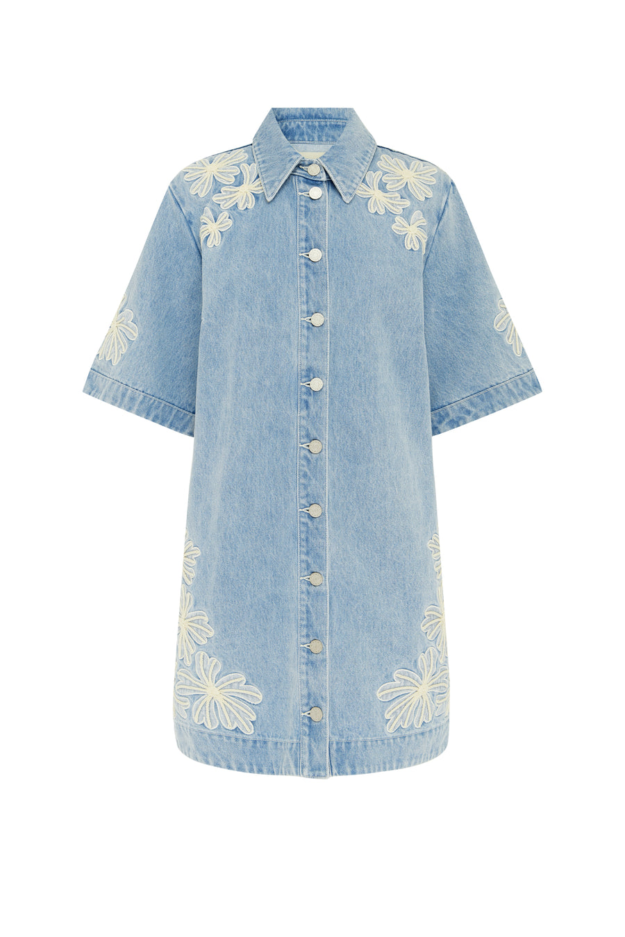 Charlene Denim Mini Dress Dresses Alèmais