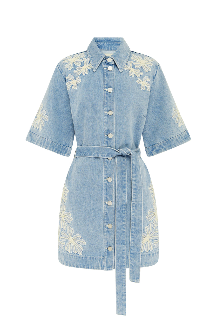 Charlene Denim Mini Dress Dresses Alèmais