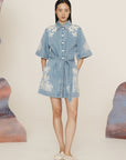 Charlene Denim Mini Dress Dresses Alèmais