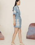 Charlene Denim Mini Dress Dresses Alèmais