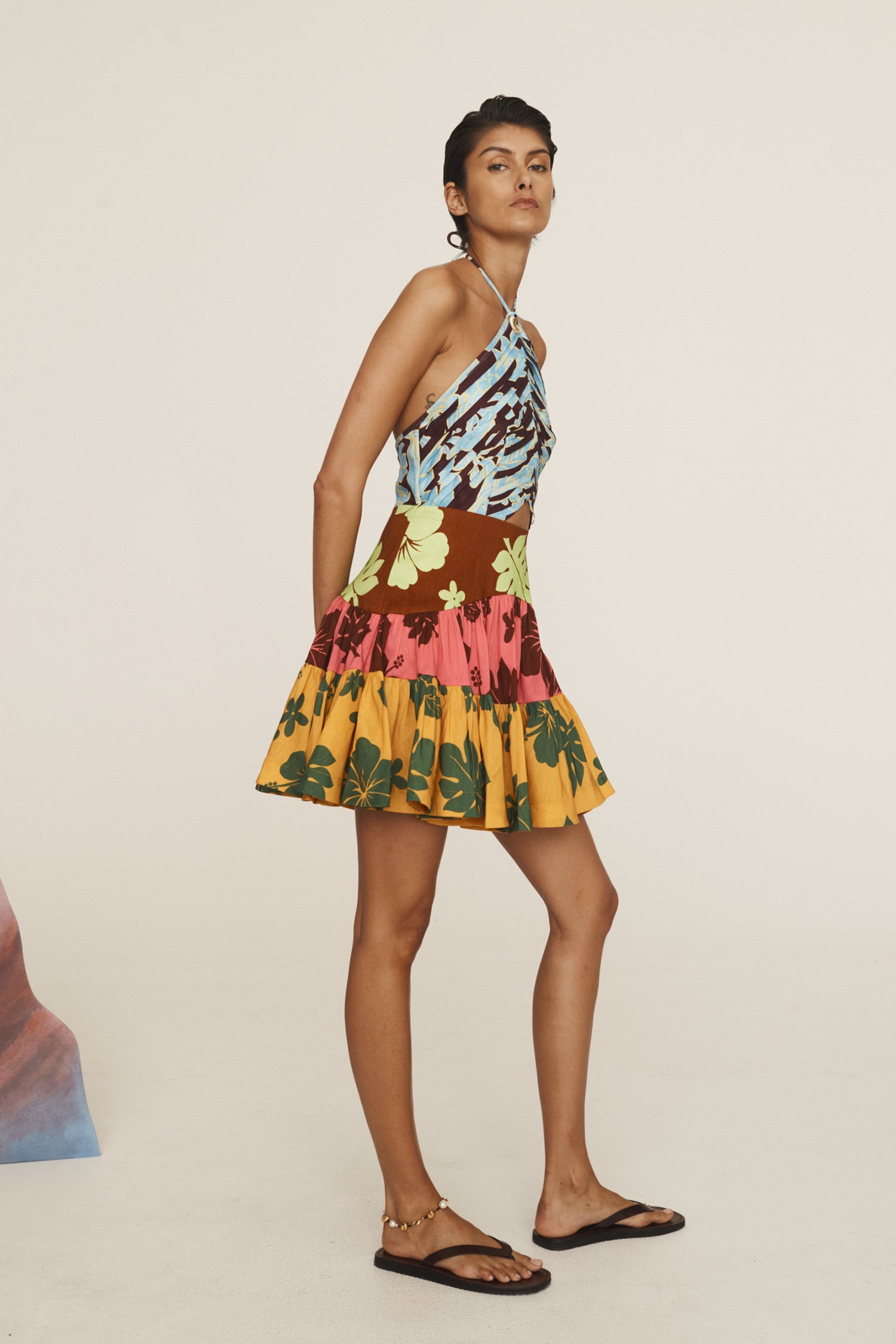 Poppy Spliced Mini Dress Dresses Alèmais