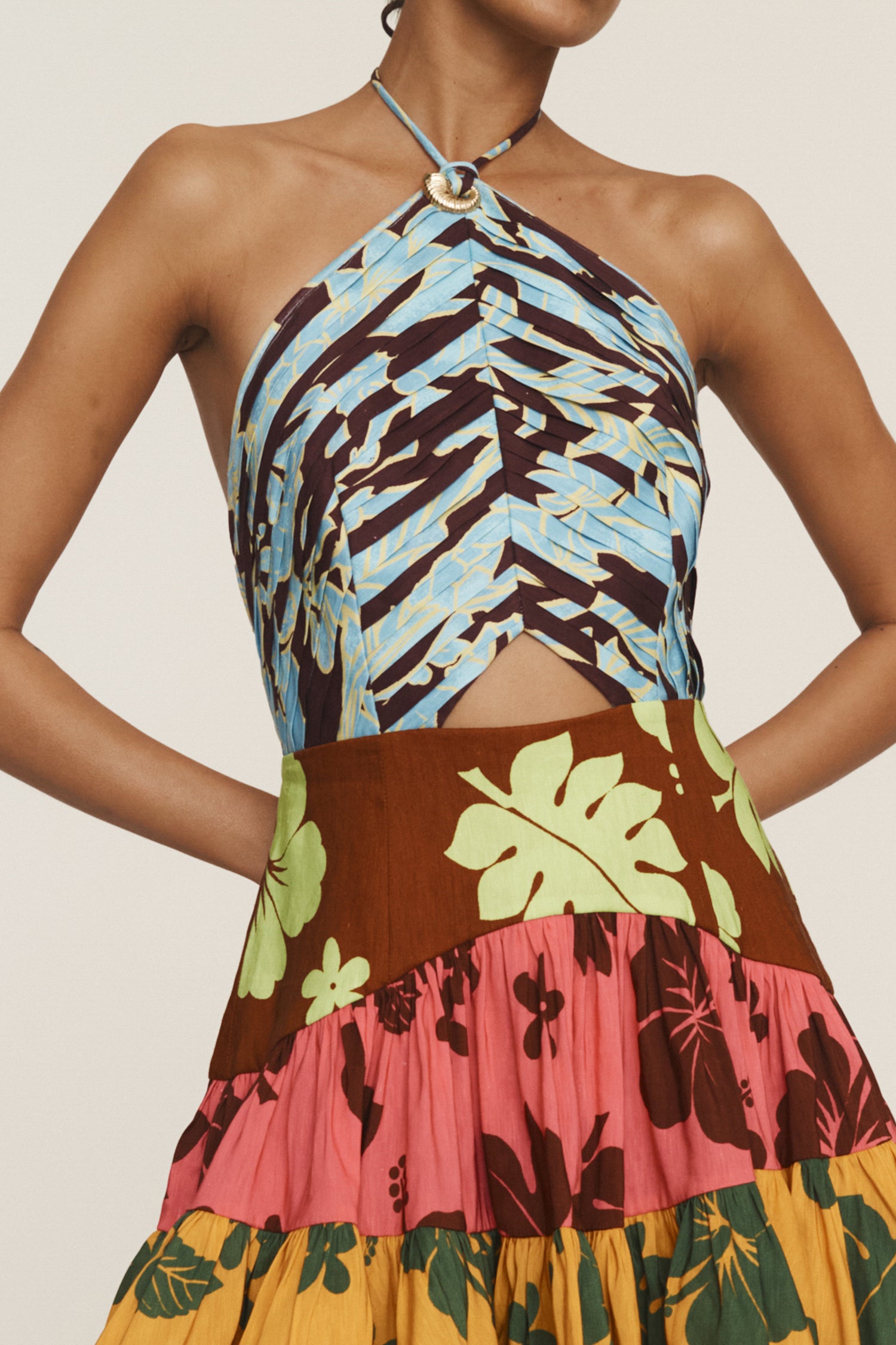 Poppy Spliced Mini Dress Dresses Alèmais