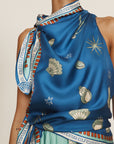 Surrealist Summer Scarf Midi Dress Dresses Alèmais