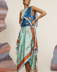 Surrealist Summer Scarf Midi Dress Dresses Alèmais