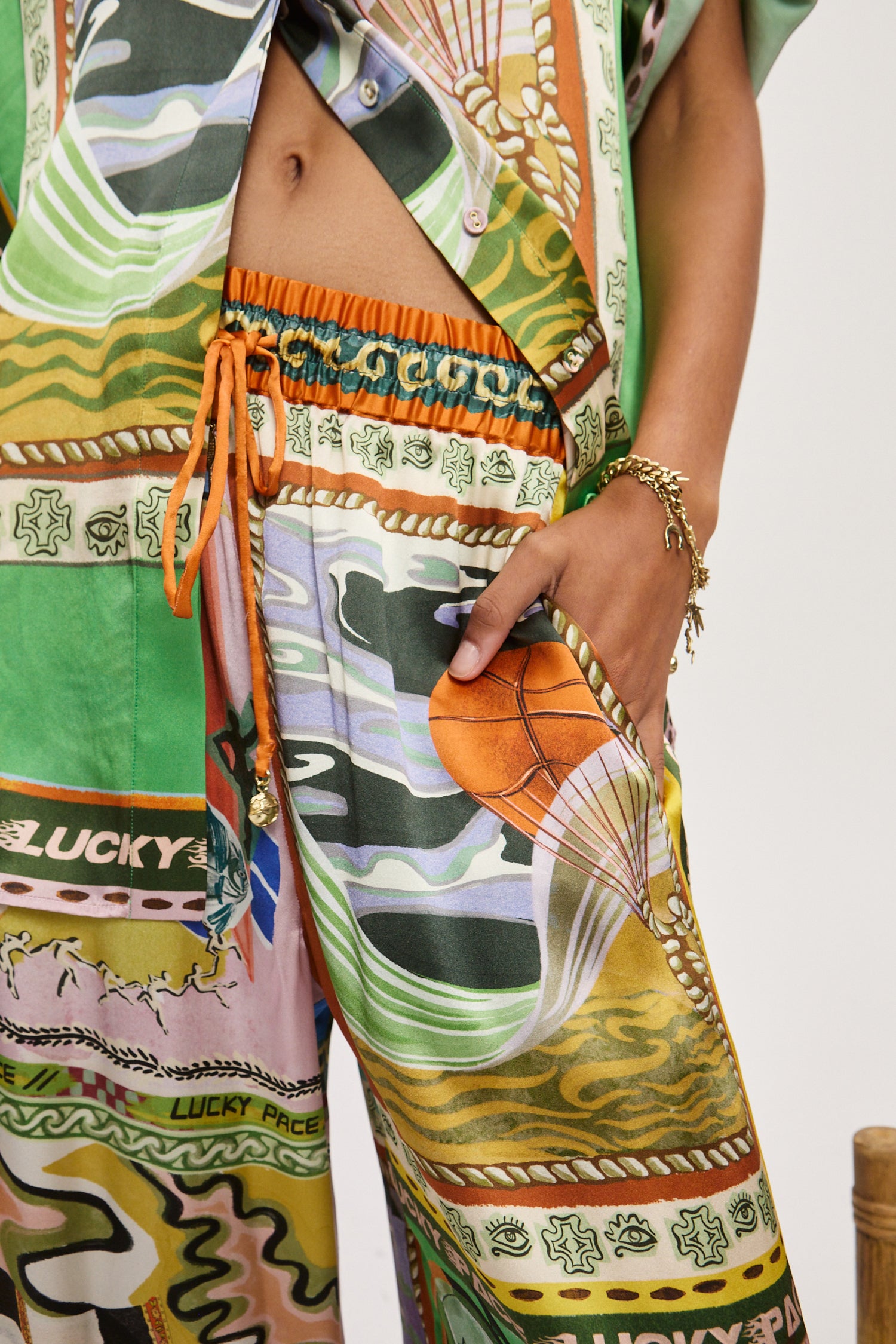 Lucky Pace Silk Pant Pants Alèmais