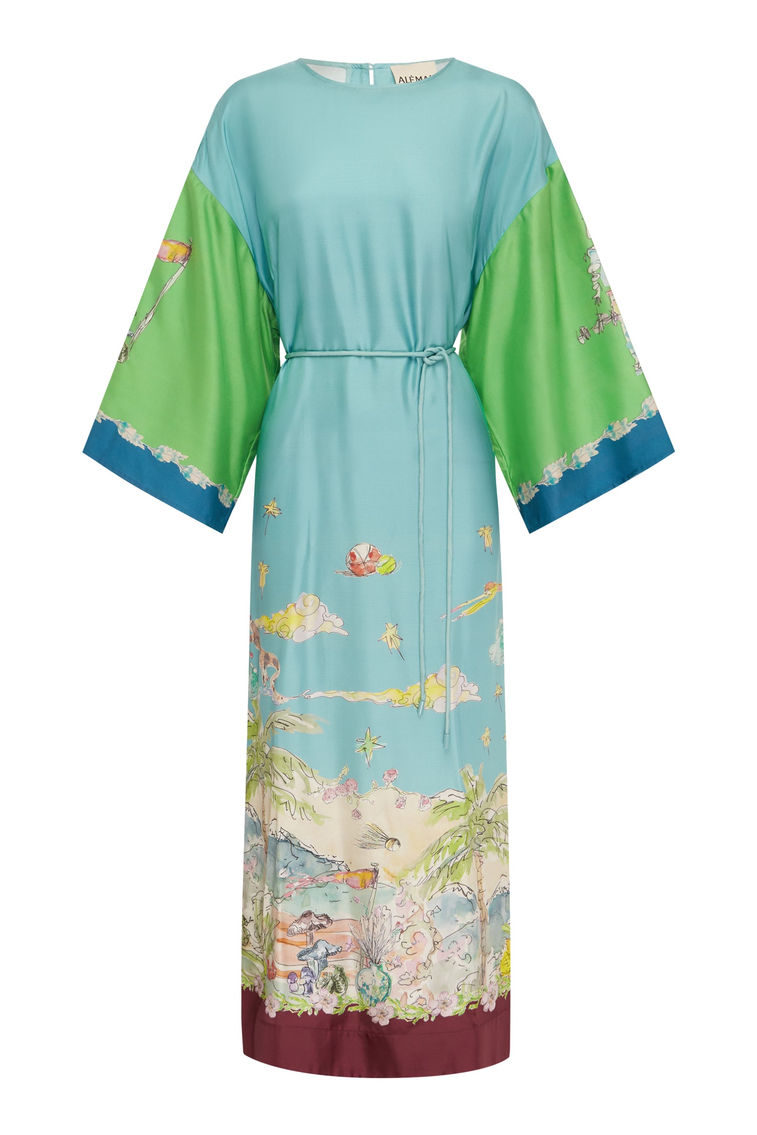 Daria Silk Midi Dress Dresses Alèmais