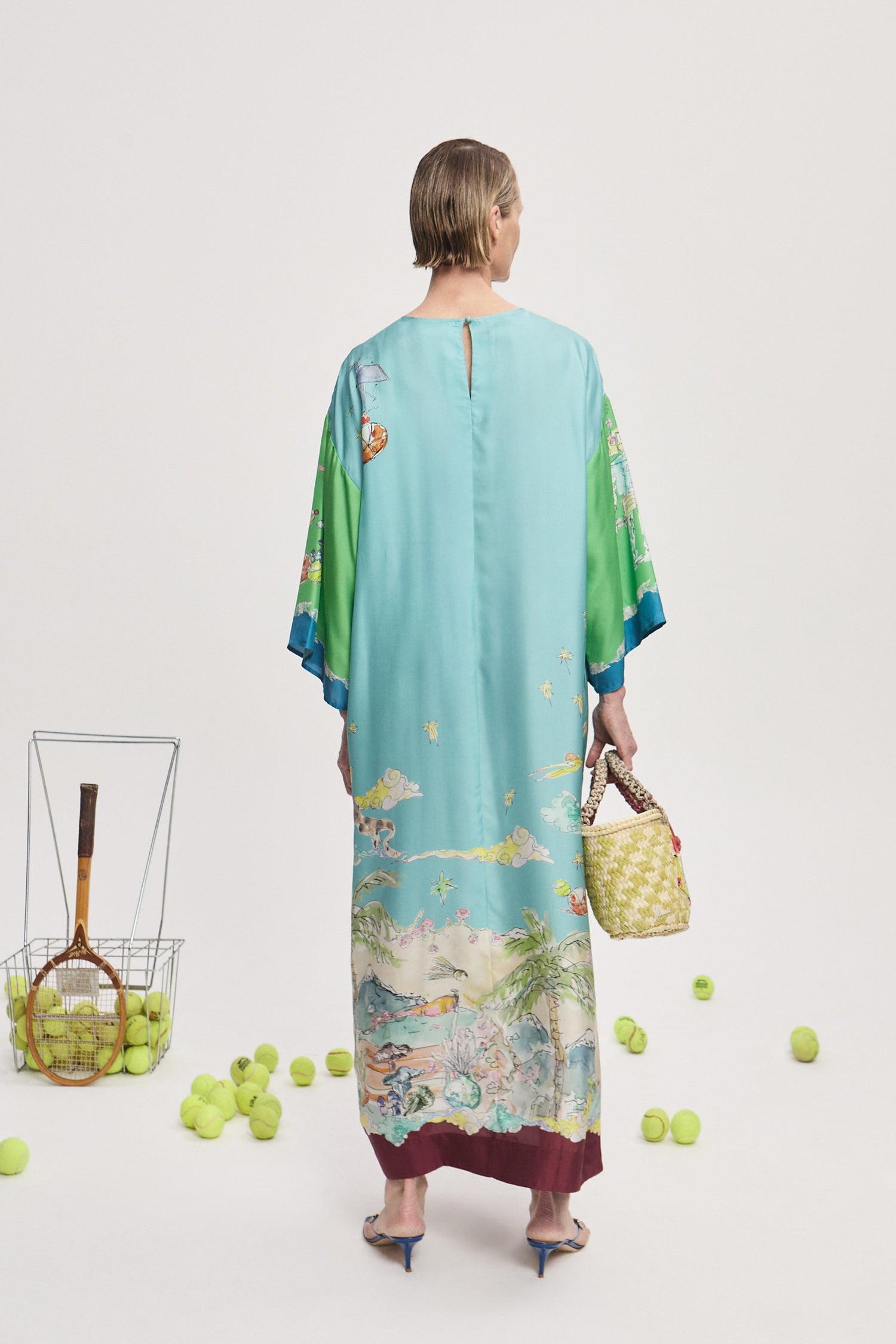 Daria Silk Midi Dress Dresses Alèmais