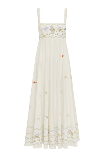 Giulia Embroidered Sundress Dresses Alèmais